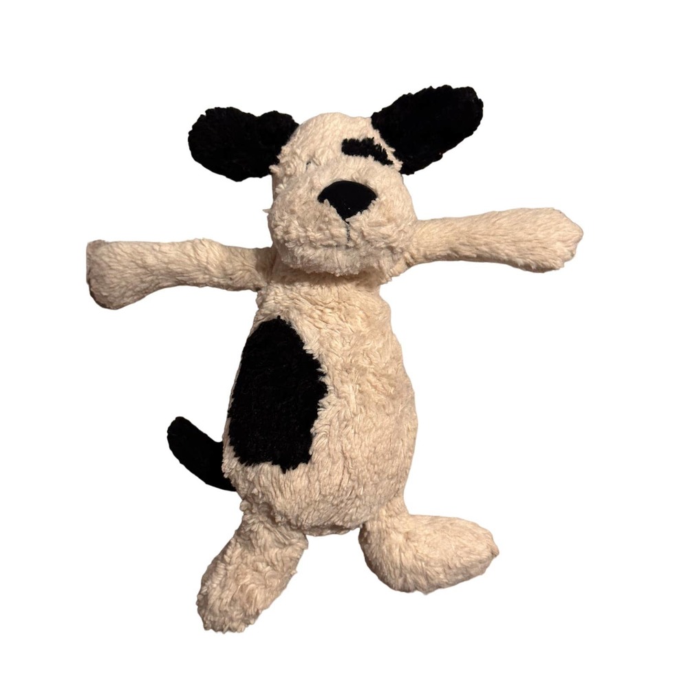 Jellycat Bashful Black and Cream Puppy Stuffed Animal, Small, 7 inches